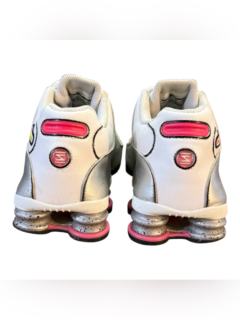 Nike Shox White Metallic/Silver/Pink Women’s Size 9.5 Rare Color-way - Picture 2 of 10